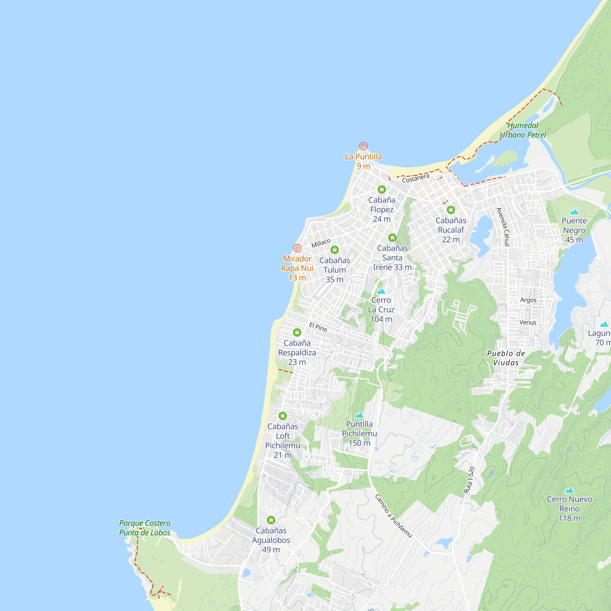 Cabaña Tana map