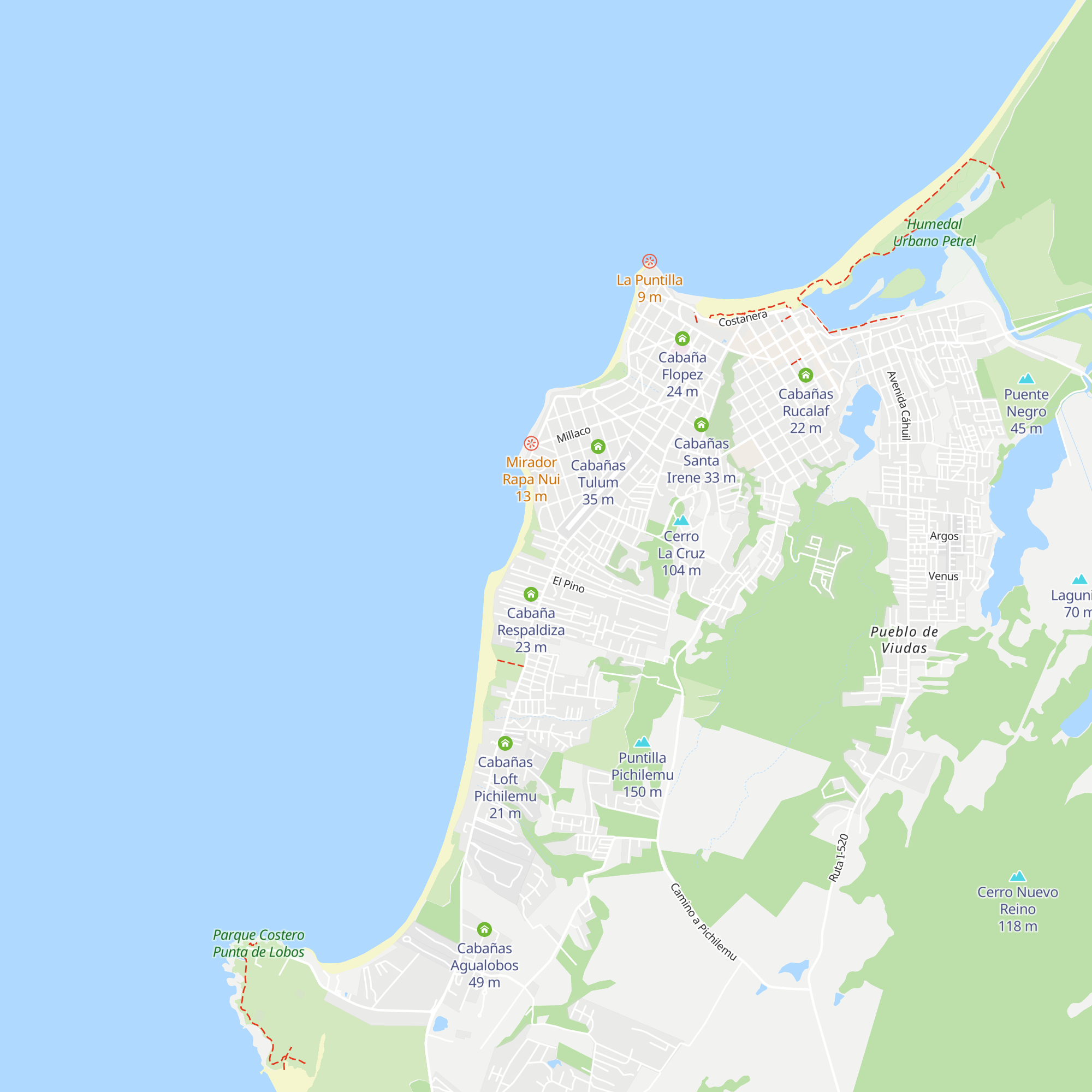 Cabaña Tana map