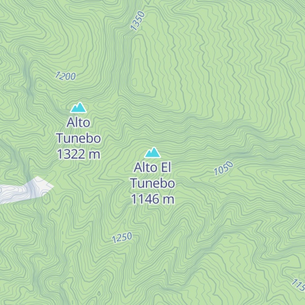 Map of Alto El Tunebo