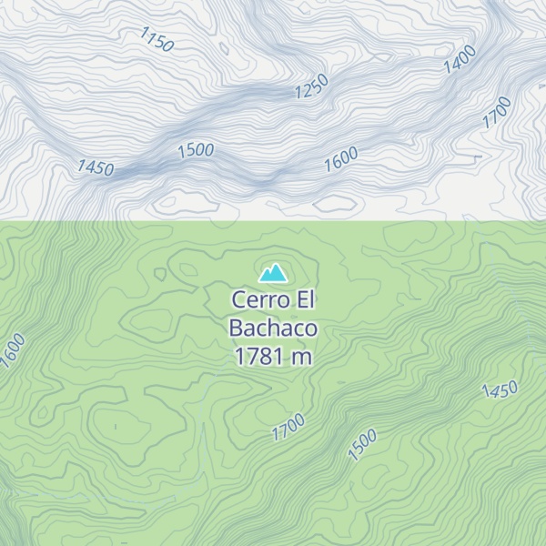 Map of Cerro El Bachaco