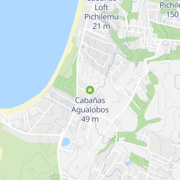 Map of Cabañas Agualobos