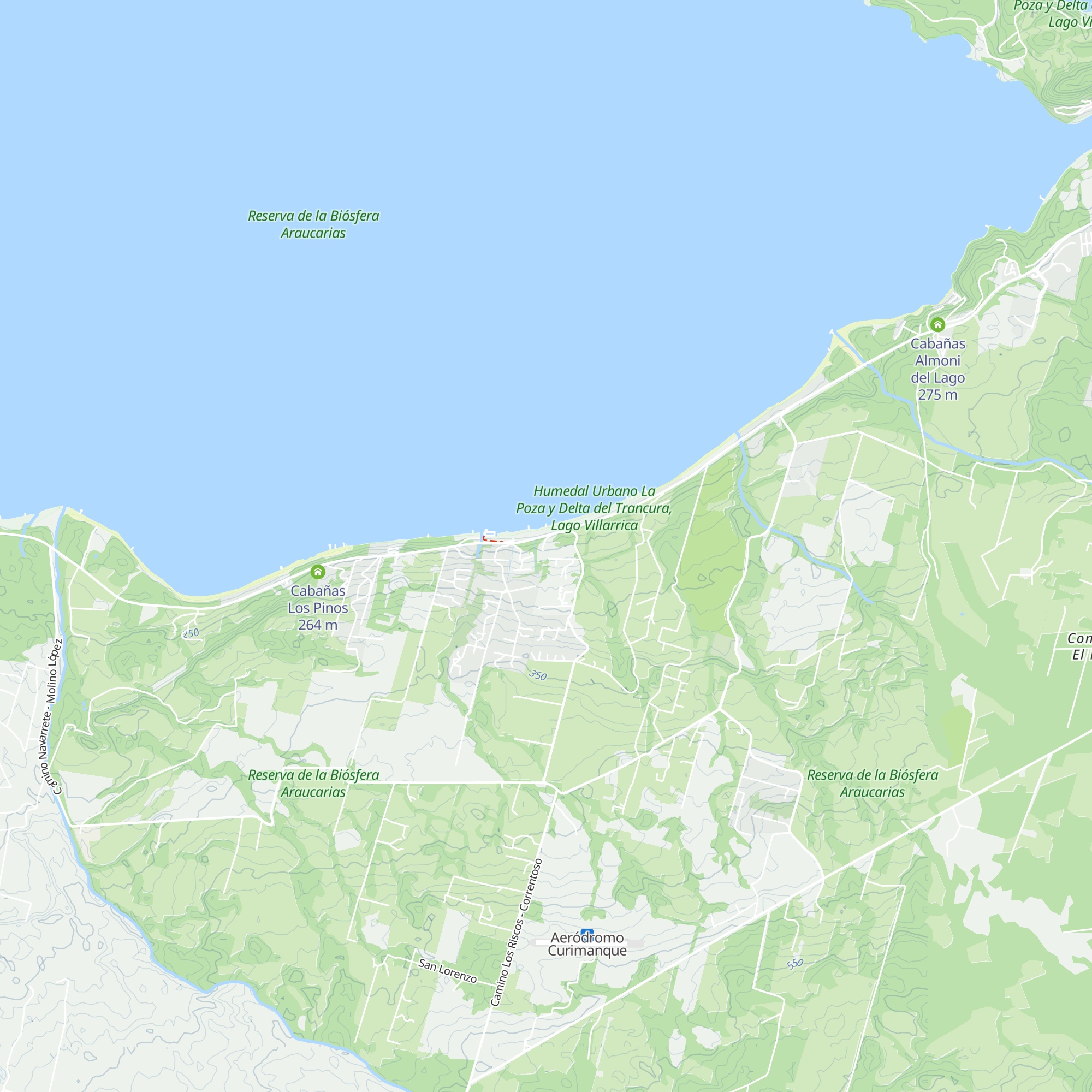 Cabañas Altomisimali Pucón map