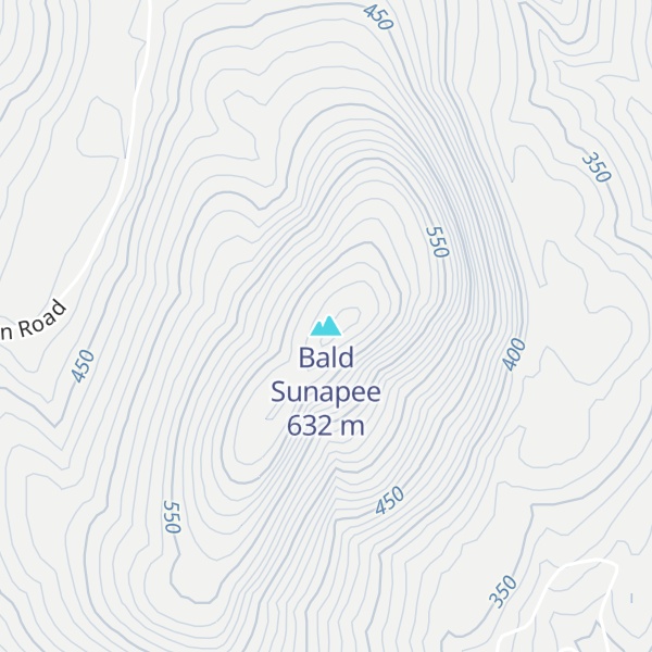 Map of Bald Sunapee