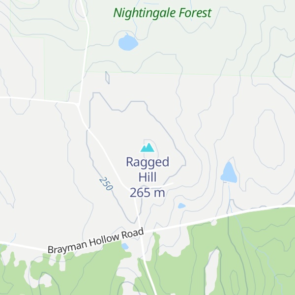 Map of Ragged Hill