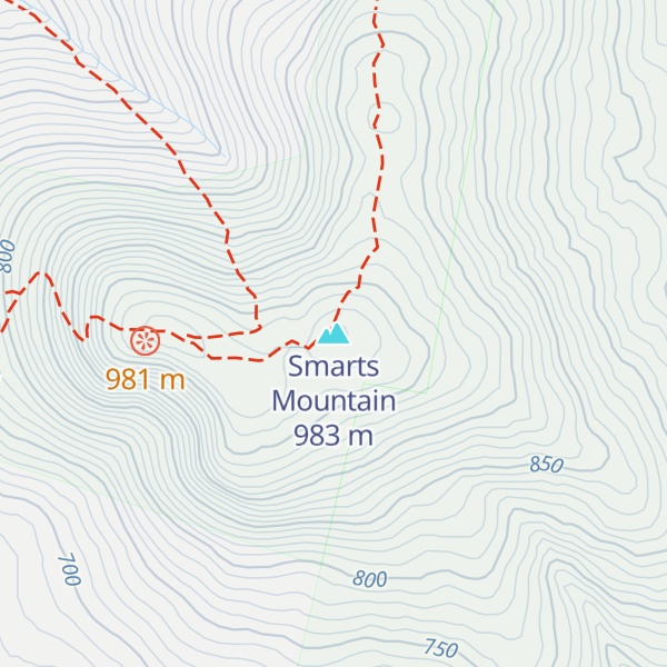 Map of Smarts Mountain