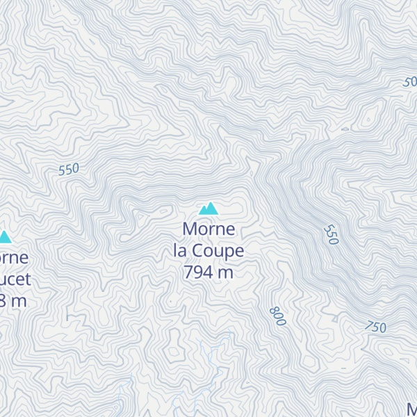 Map of Morne la Coupe