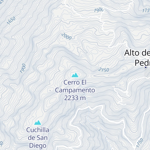 Map of Cerro El Campamento