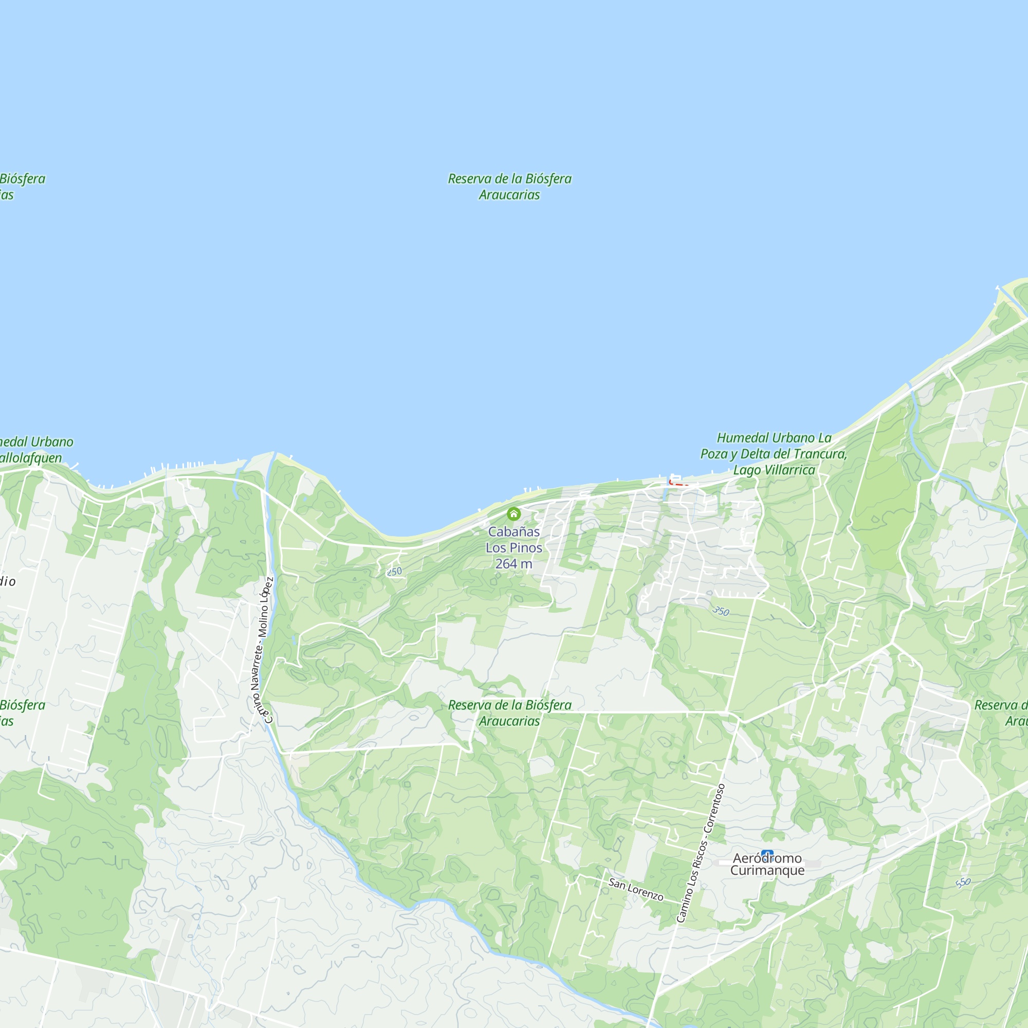 Cabañas Los Pinos map