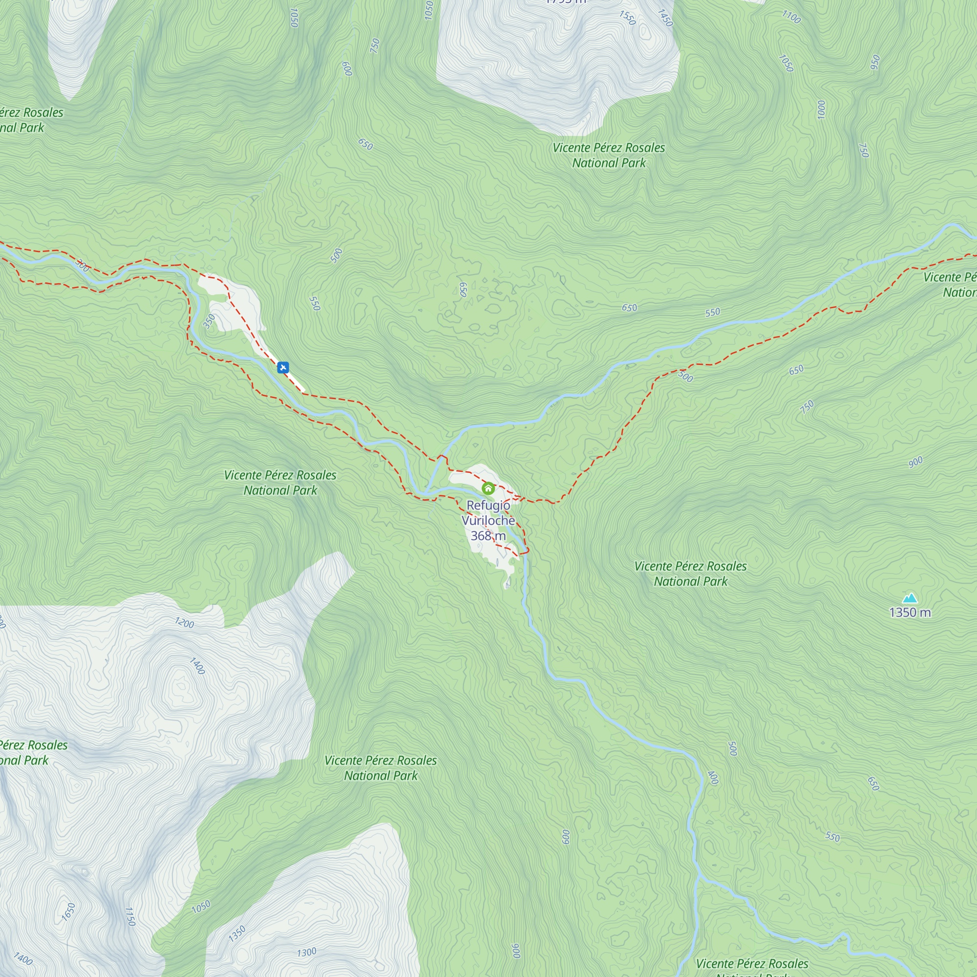Refugio Vuriloche map