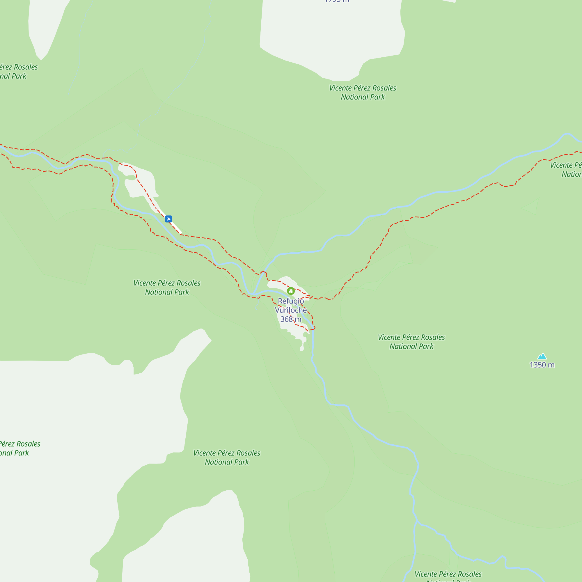 Refugio Vuriloche map