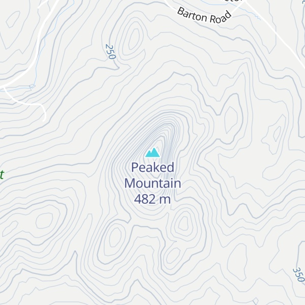 Map of Peaked Mountain