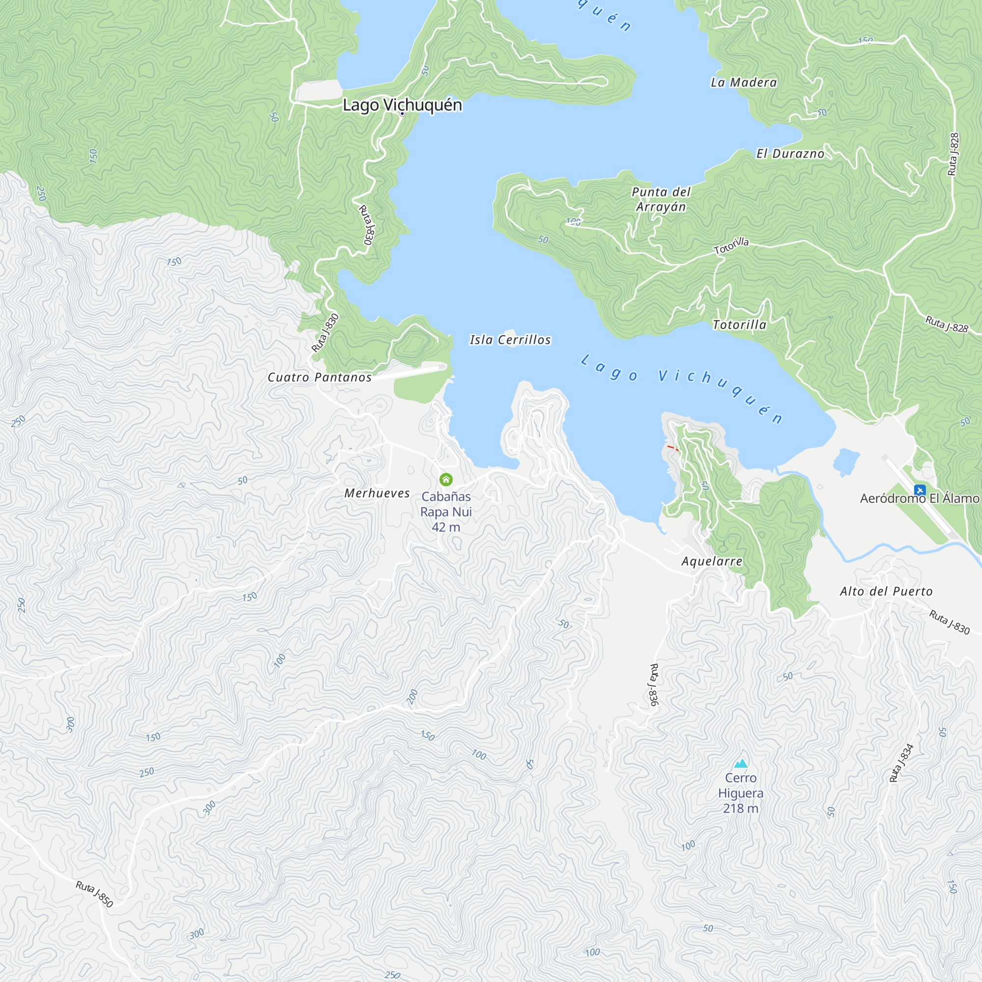Cabañas Lago Vichuquen map