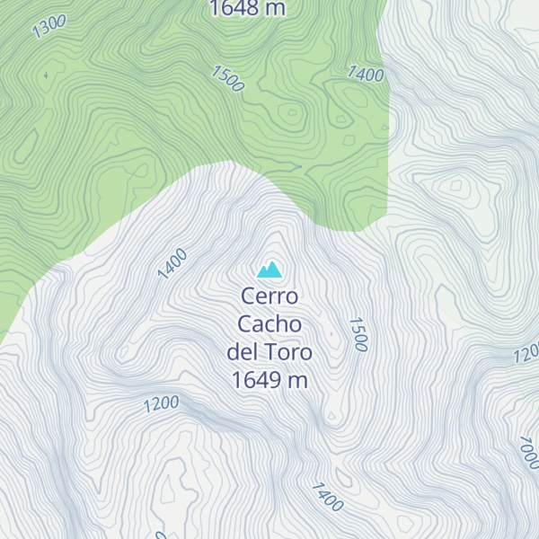 Map of Cerro Cacho del Toro