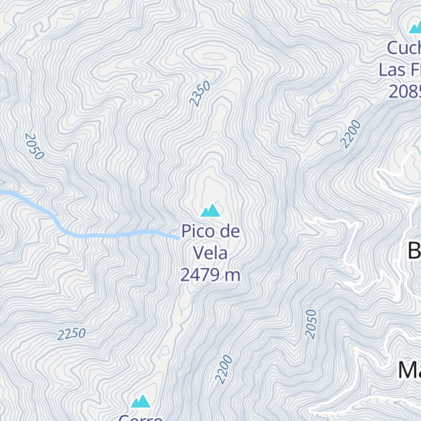 Map of Pico de Vela