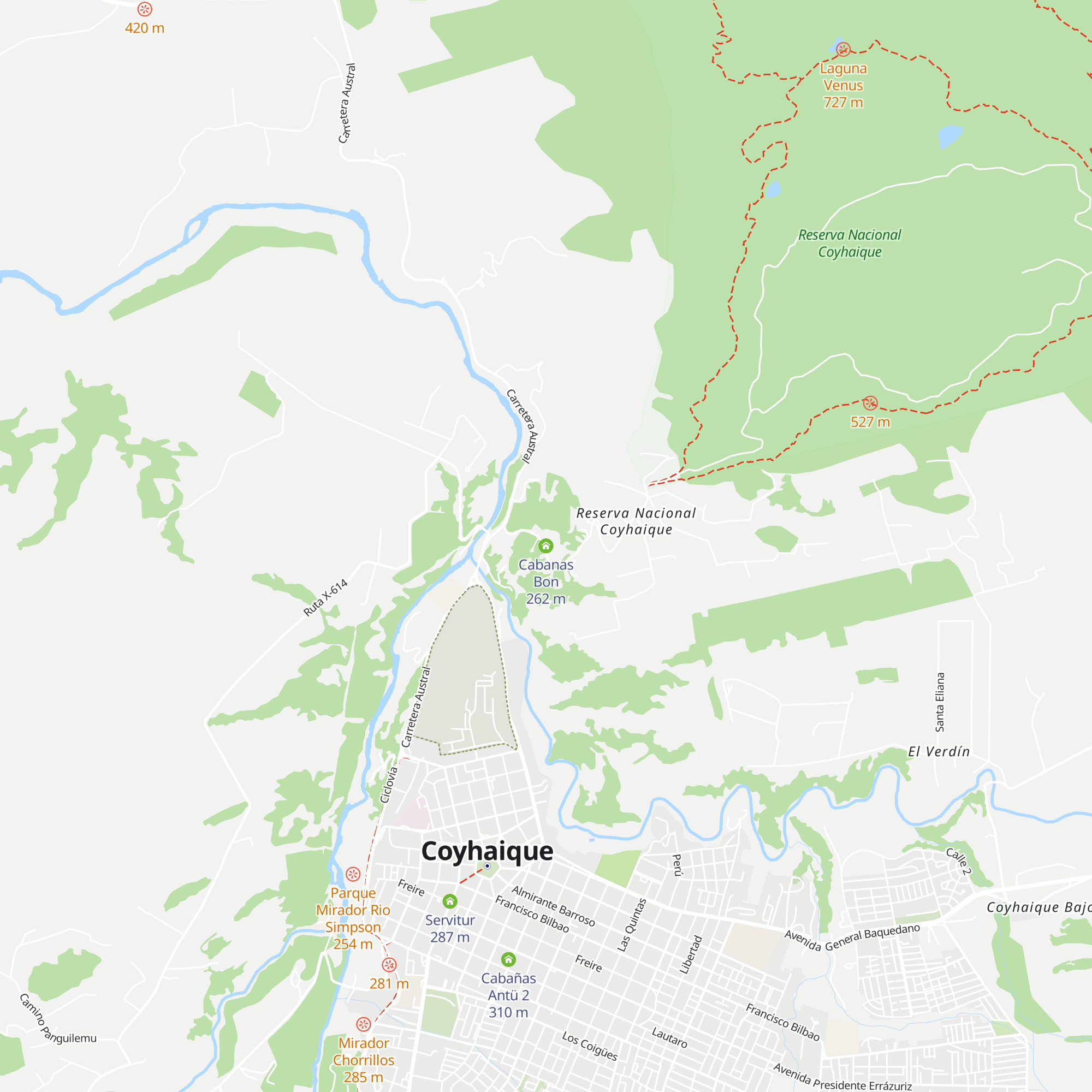 Cabanas Bon map