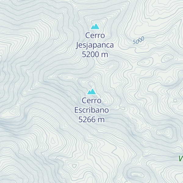 Map of Cerro Escribano