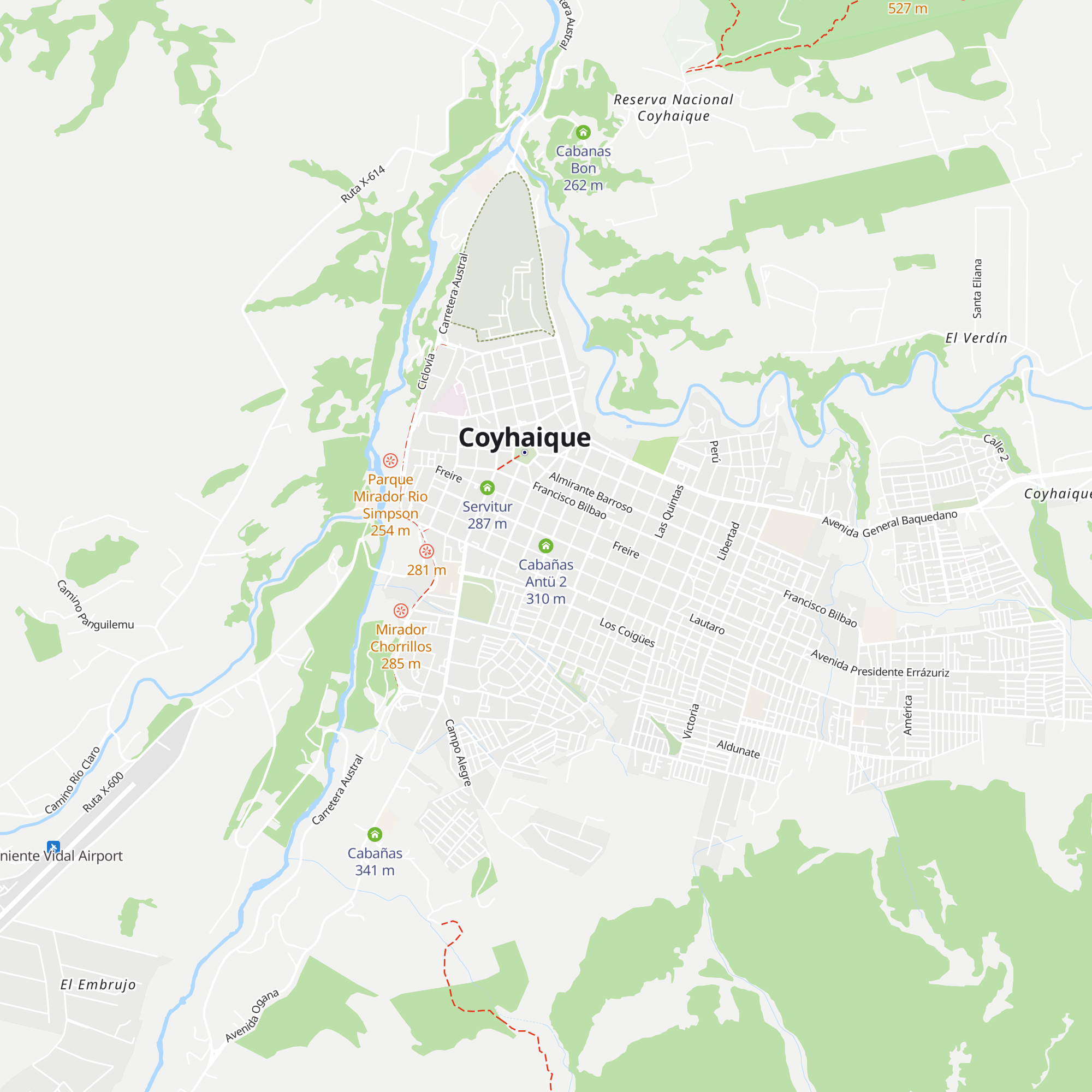 Cabañas Antü 2 map