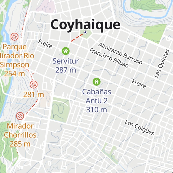 Map of Cabañas Tio Nino