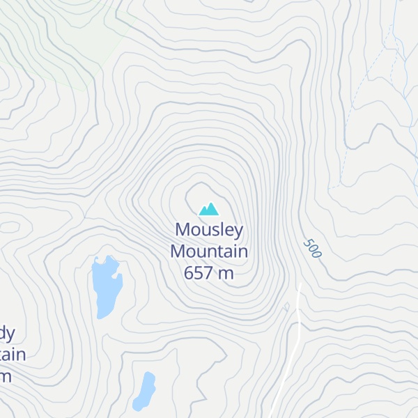 Map of Mousley Mountain