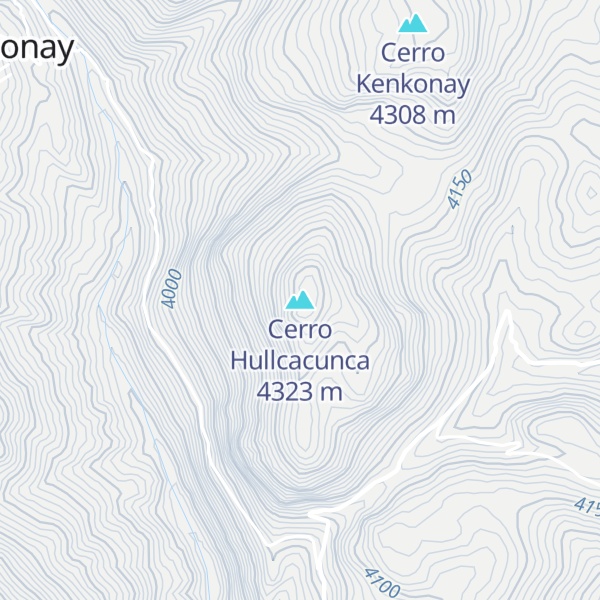 Map of Cerro Hullcacunca