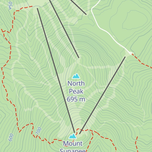 Map of North Peak
