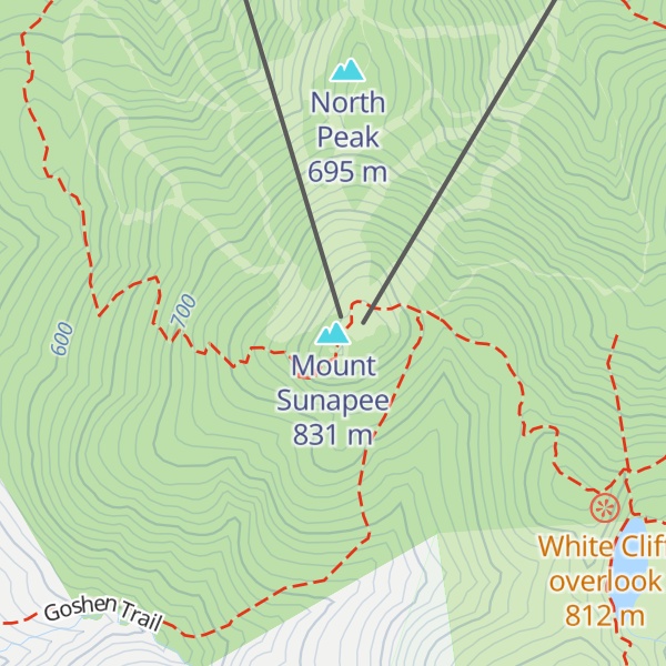 Map of Mount Sunapee