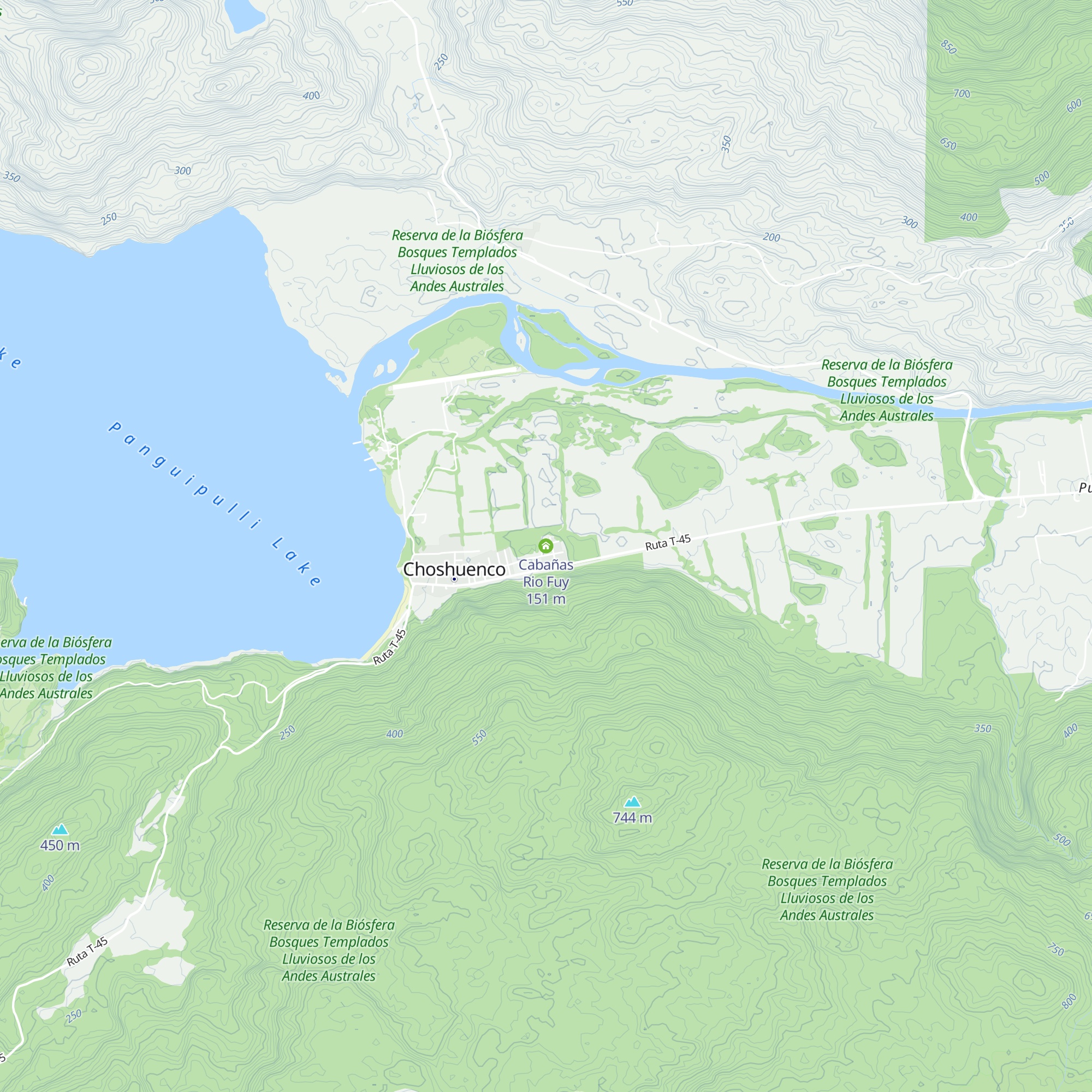 Cabañas Rio Fuy map