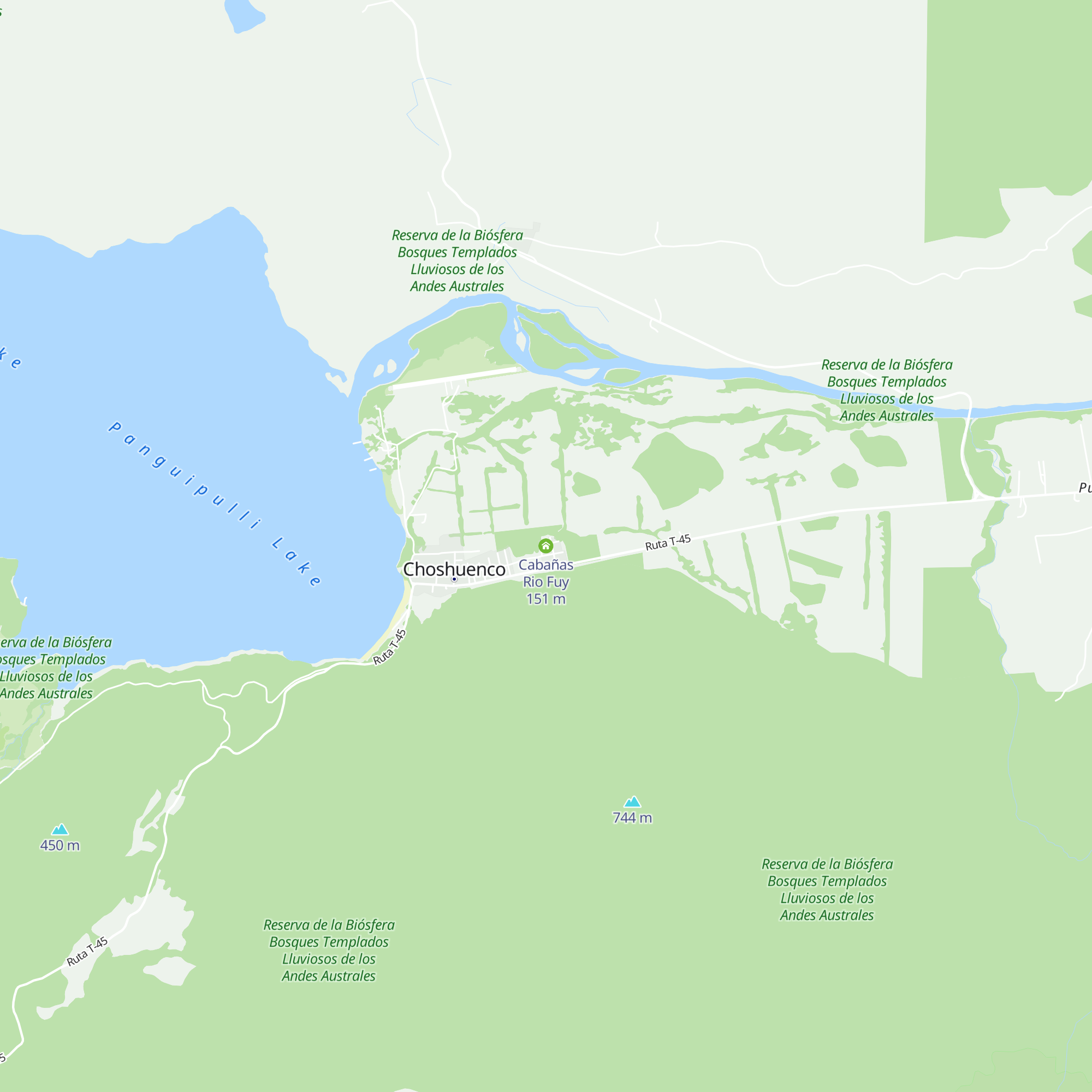 Cabañas Rio Fuy map