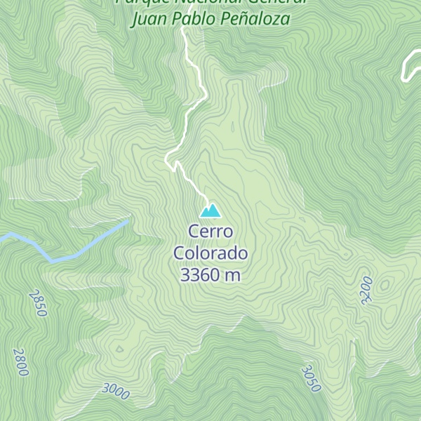 Map of Cerro Colorado