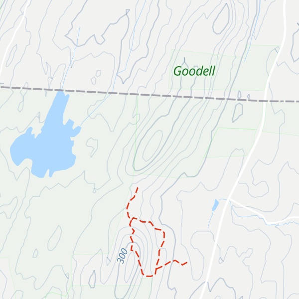 Map of Hatchet Hill