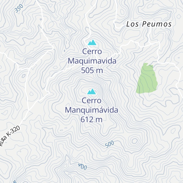 Map of Cerro Manquimávida