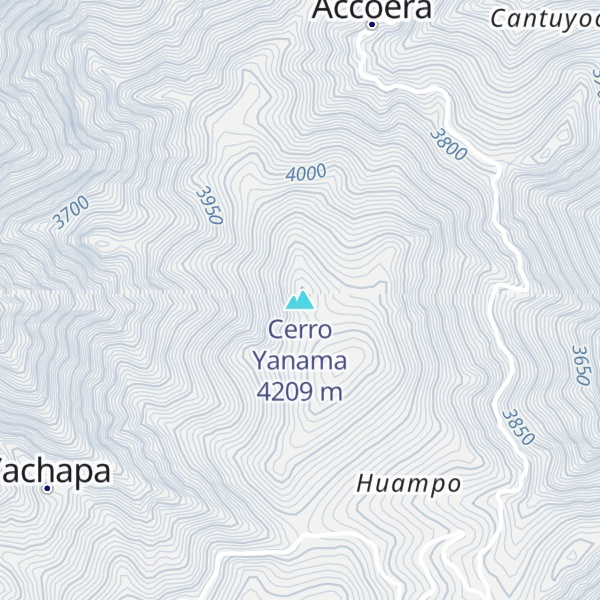 Map of Cerro Yanama