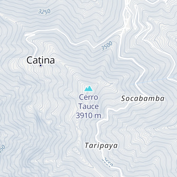 Map of Cerro Tauce