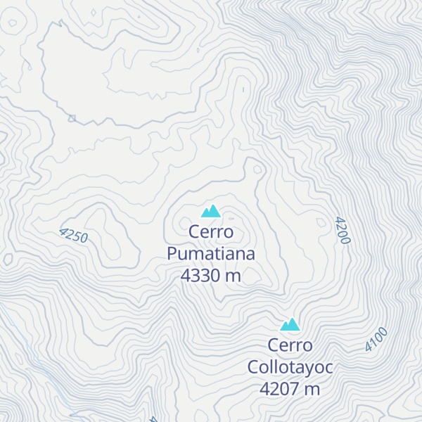 Map of Cerro Pumatiana
