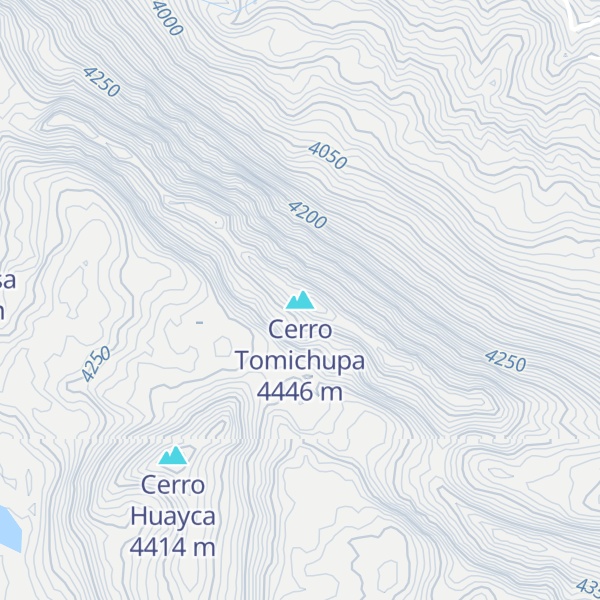 Map of Cerro Tomichupa