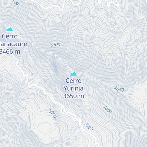 Map of Cerro Yurinja