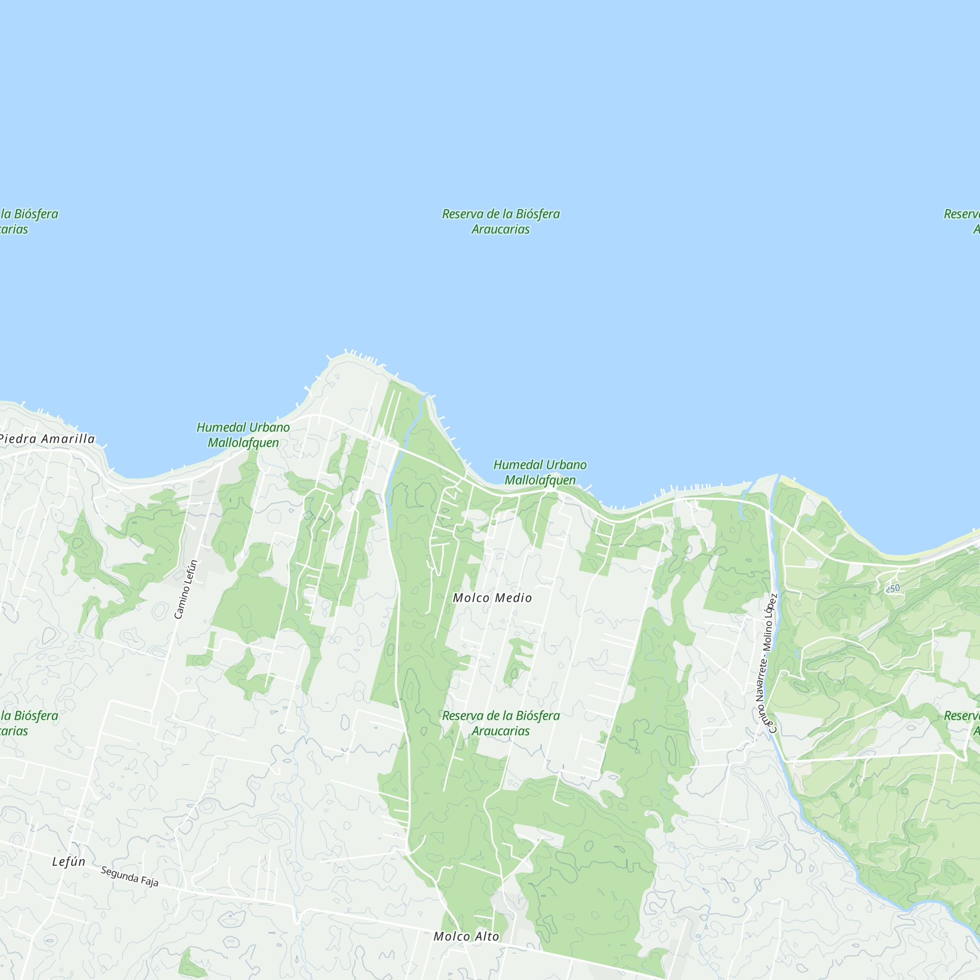 Cabañas Calfurray map
