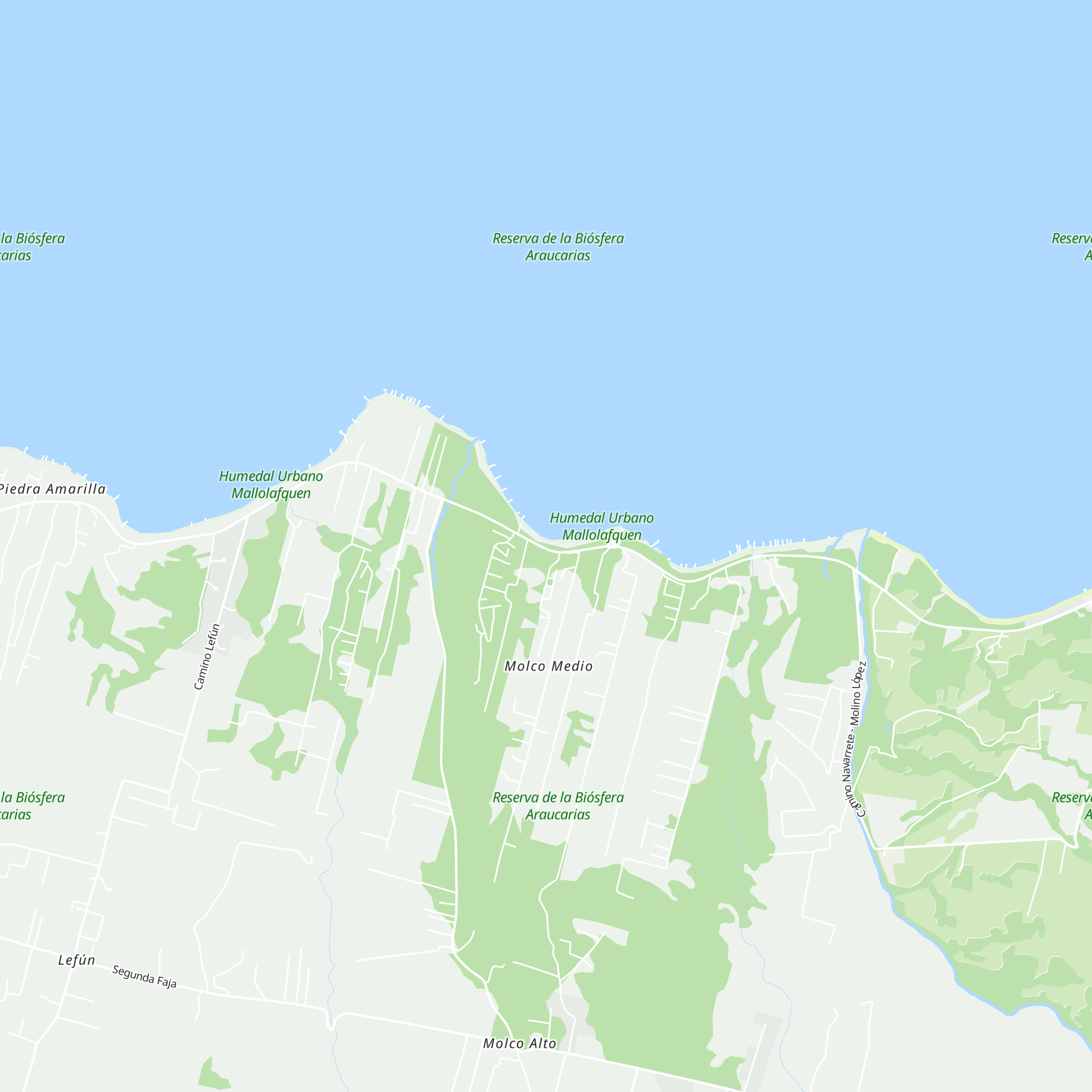 Cabañas Calfurray map