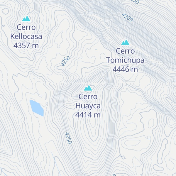 Map of Cerro Huayca