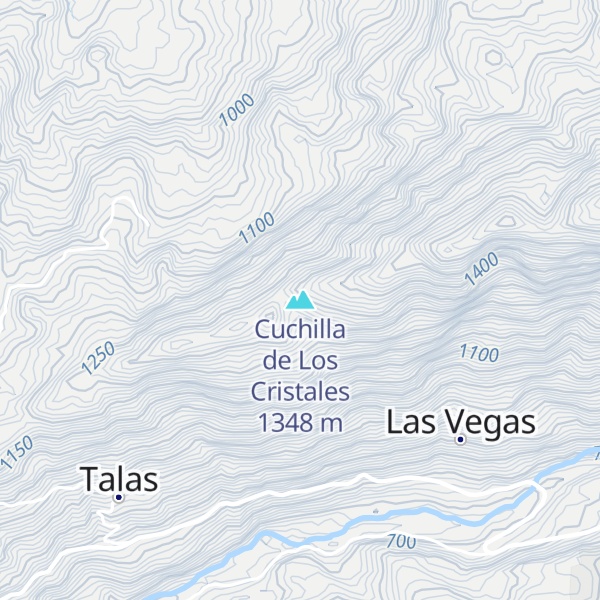 Map of Cuchilla de Los Cristales