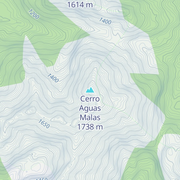 Map of Cerro Aguas Malas