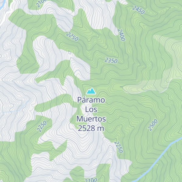 Map of Páramo Los Muertos
