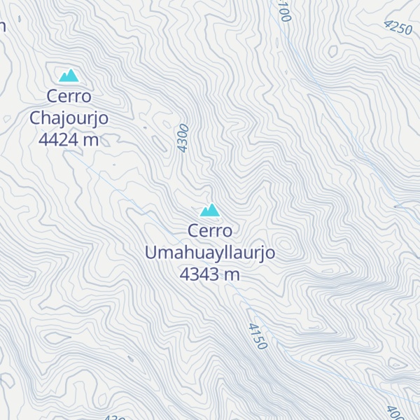 Map of Cerro Umahuayllaurjo