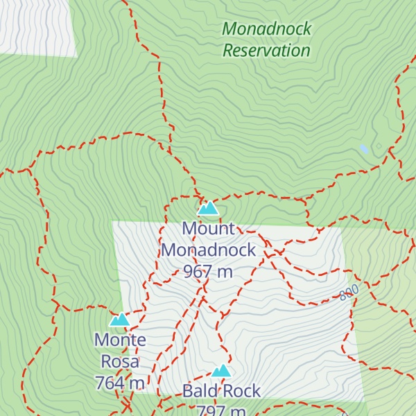 Map of Mount Monadnock