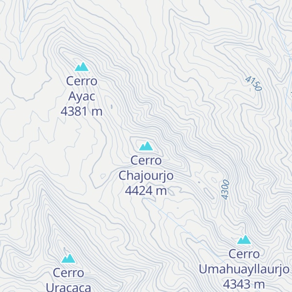 Map of Cerro Chajourjo