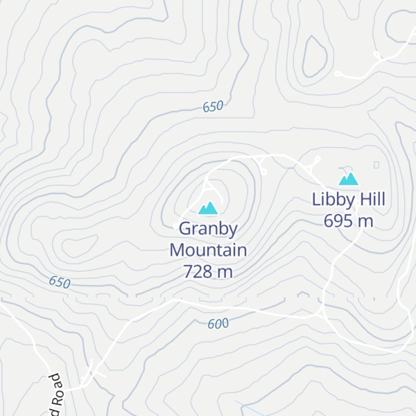 Map of Granby Mountain