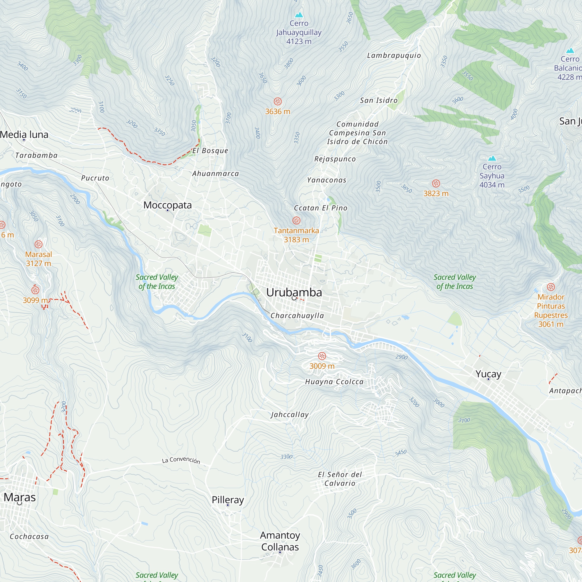 Urubamba Tourist Information map