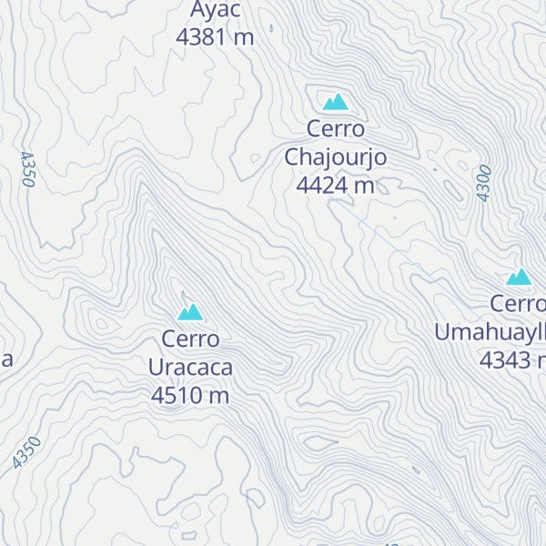 Map of Cerro Yuraccancha