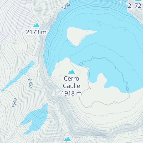 Map of Cerro Caulle