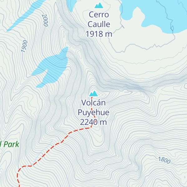 Map of Volcán Puyehue